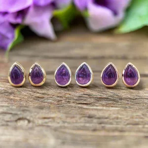 February Birthstone Earrings - Amethyst