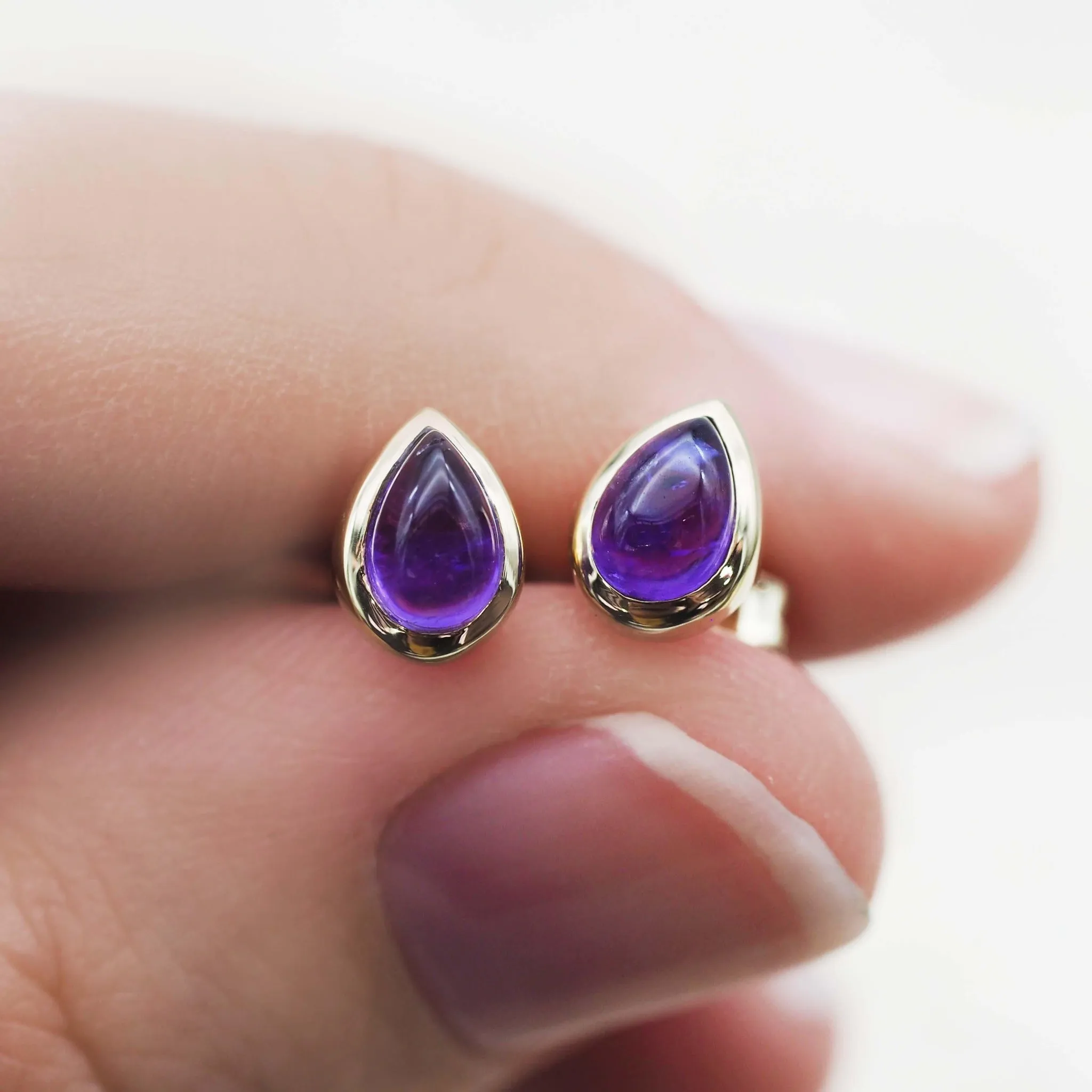 February Birthstone Earrings - Amethyst