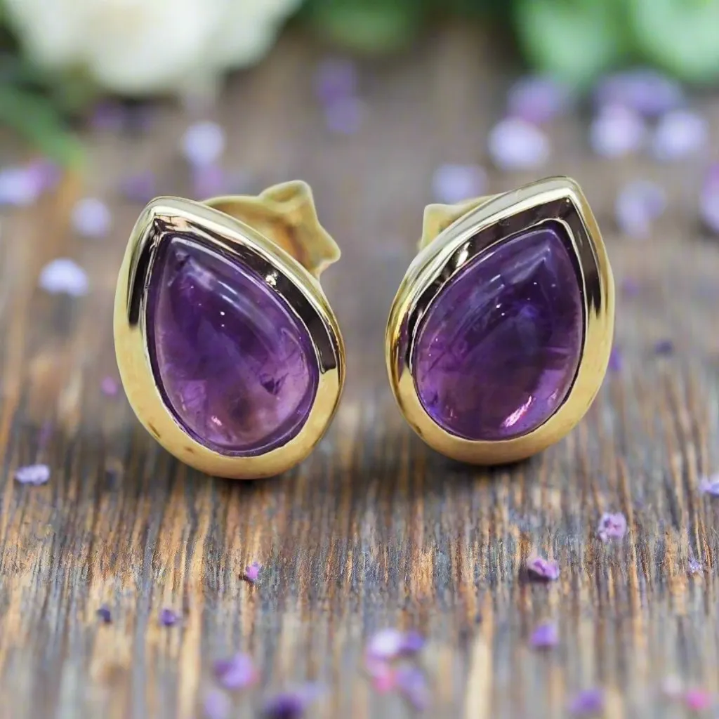 February Birthstone Earrings - Amethyst