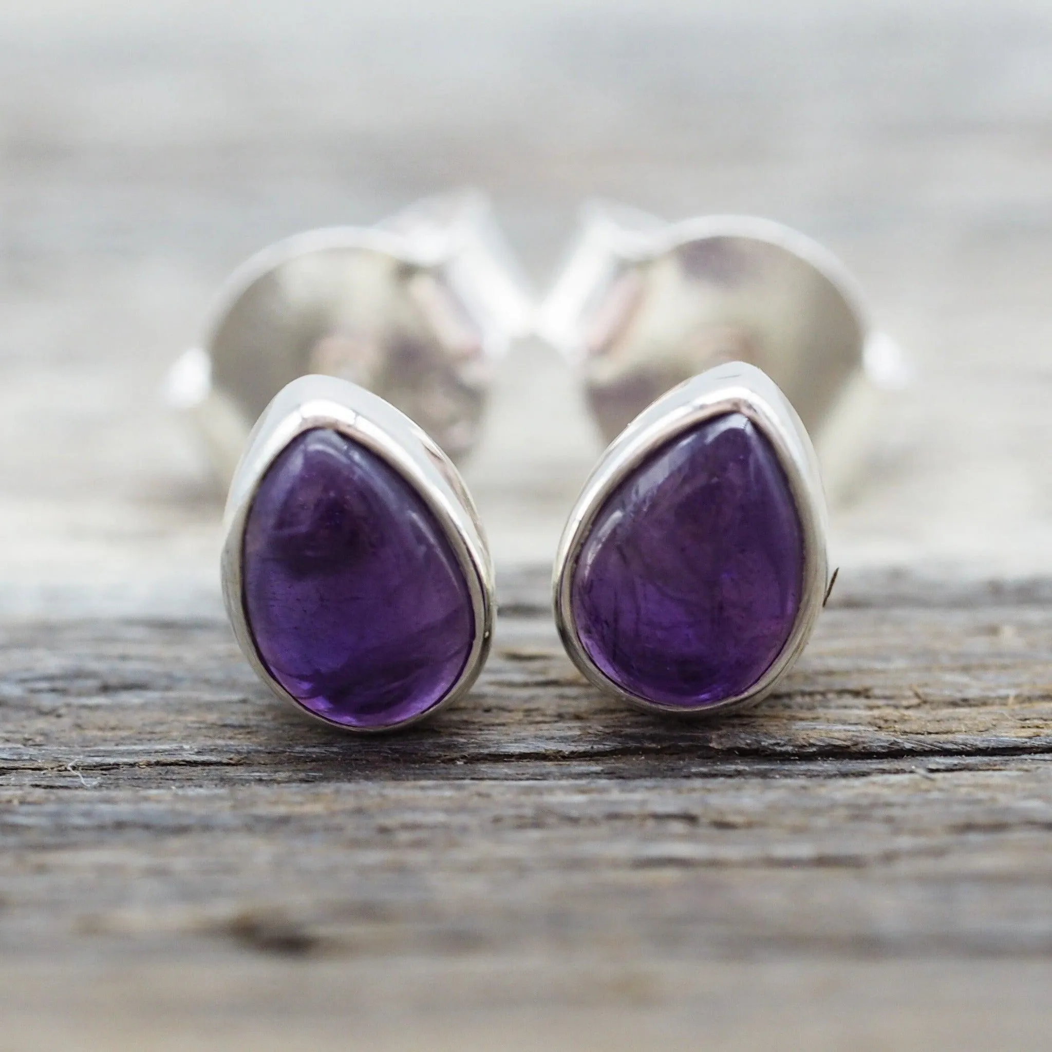 February Birthstone Earrings - Amethyst