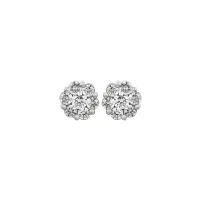 Flower Cluster Diamond Earrings