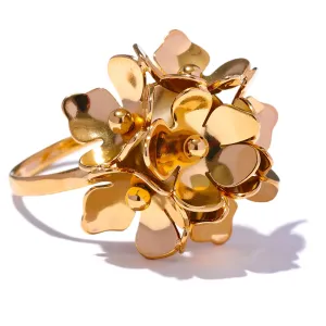 Flower Shaped Adjustable Ring