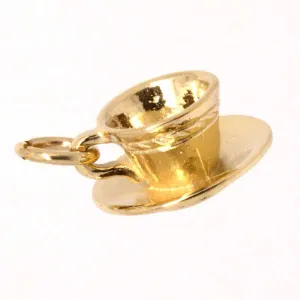 Gold Cup and Saucer Charm