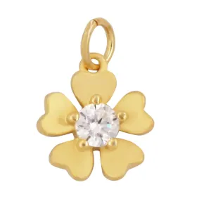 Gold Flower Charm For Charm Bar & Charm Necklace