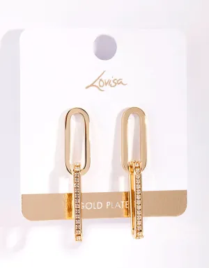 Gold Plated Drop Earrings