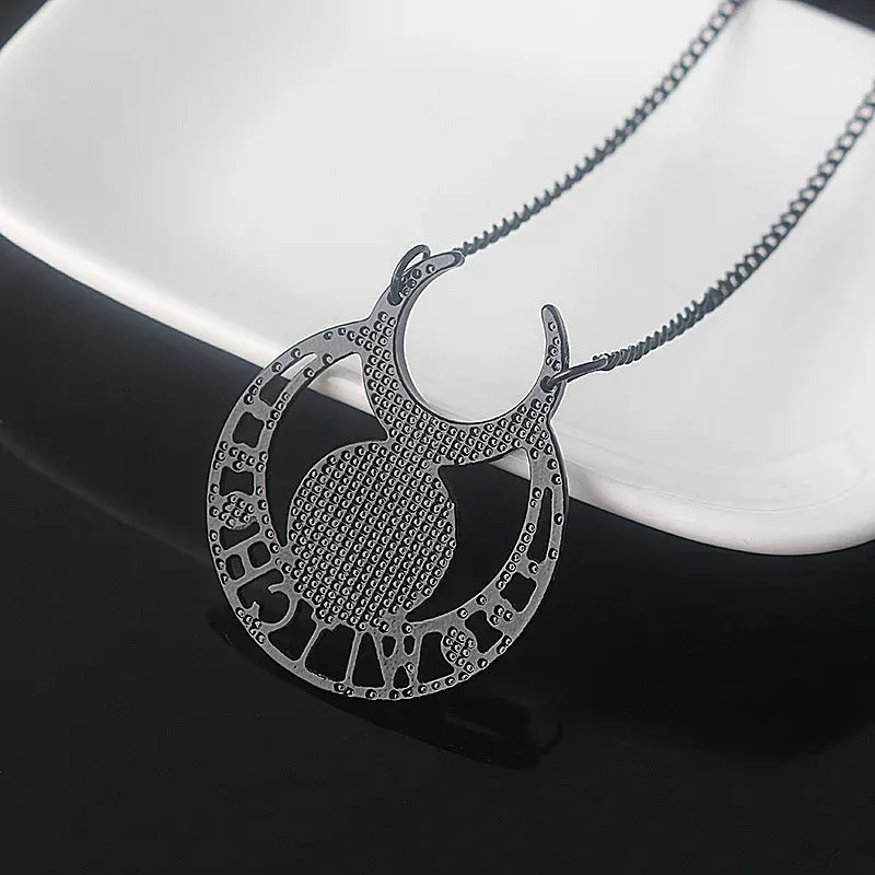 Gothic 'Binx' Black Gothic Witch Moon Necklace