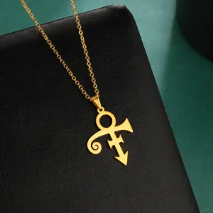 Guitar Memorial Love Symbol Pendant Necklace Le Petit Prince Necklaces