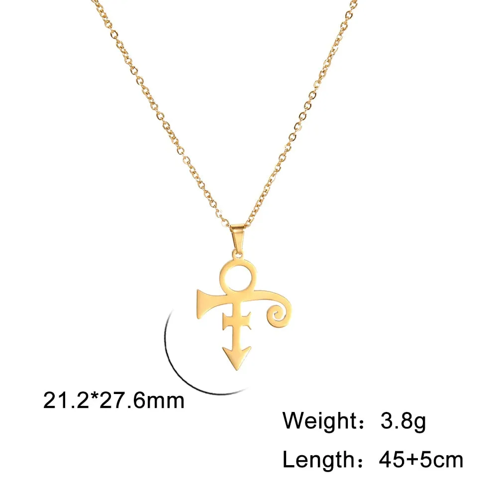 Guitar Memorial Love Symbol Pendant Necklace Le Petit Prince Necklaces