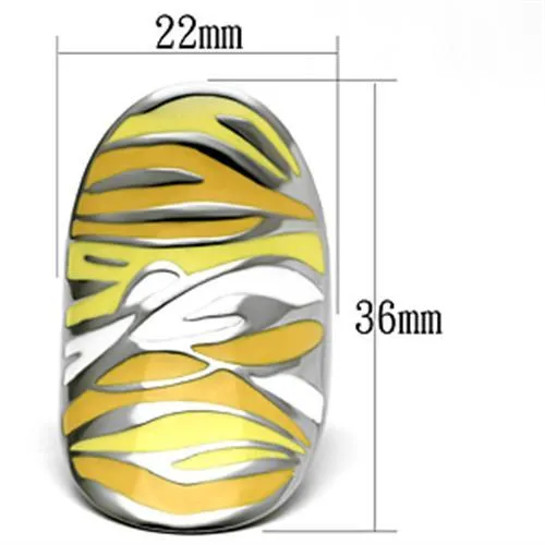 High polished (no plating) Stainless Steel Ring with Epoxy in Multi Color for Women Style TK688