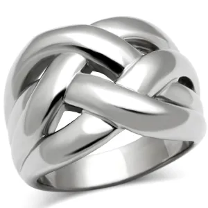 High polished (no plating) Stainless Steel Ring with No Stone for Women Style TK396