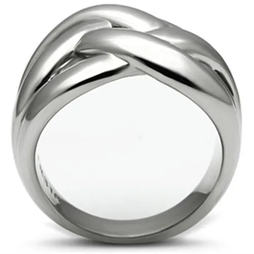 High polished (no plating) Stainless Steel Ring with No Stone for Women Style TK396