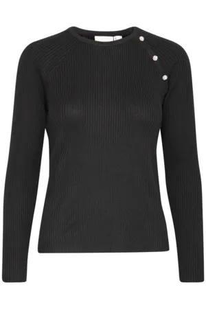 Ichi Womens Ihkalessils Pullover Black