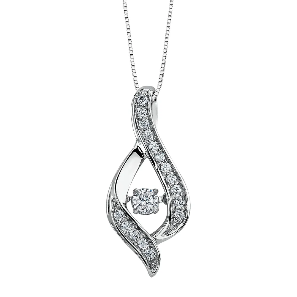 Intricate Diamond Pulse Pendant