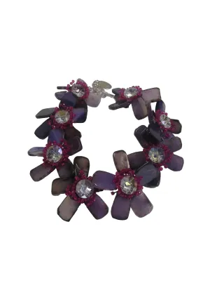 Joe Vilaiwan Fire Polished Amethyst Flower Necklace