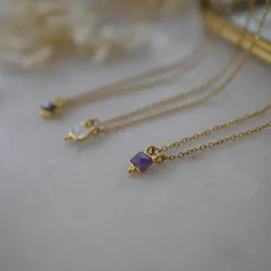 Kalpana Amethyst Boho Necklace Gold