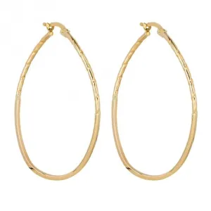 Large Twist Hoop Yellow Gold Earrings GE2411