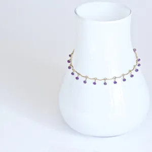 Leticia - Amethyst, 14k Gold Filled Bracelet