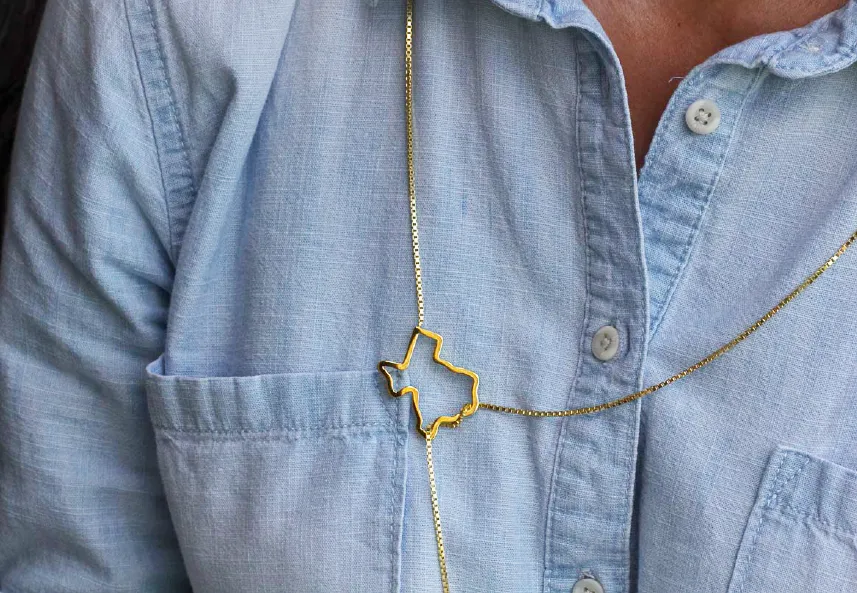 Long Texas Lariat Necklace