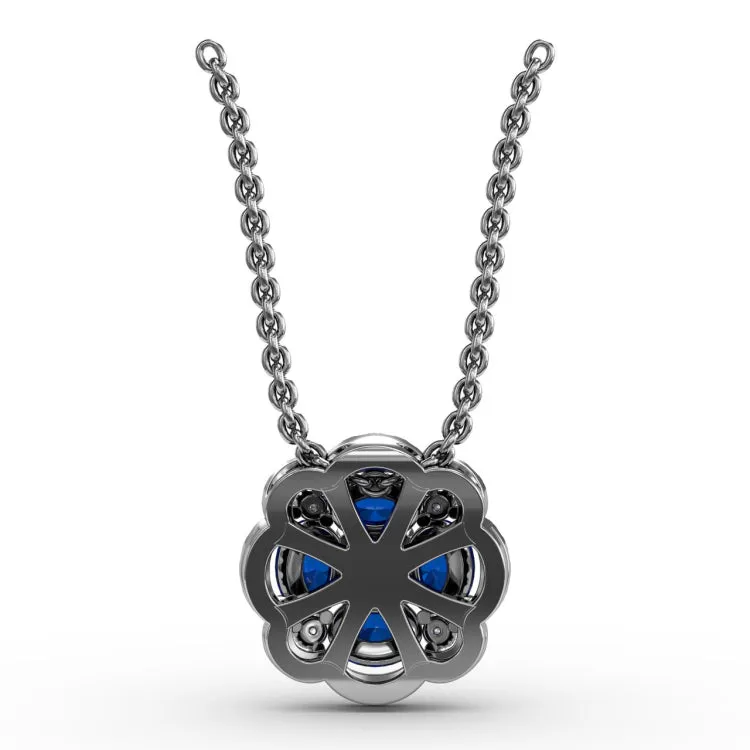 Love in Bloom Sapphire and Diamond Pendant