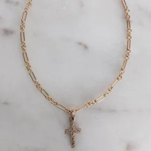 MAC & RY JEWELRY - 14K GOLD FILLED CROSS BRACELET