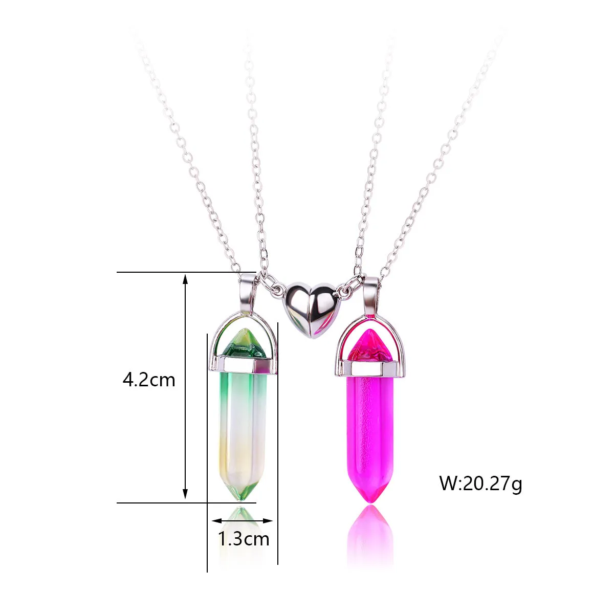 Magnetic Hearts Matching Necklaces Gift for Couples