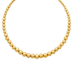 Memory Wire Gold Ball Beaded Choker