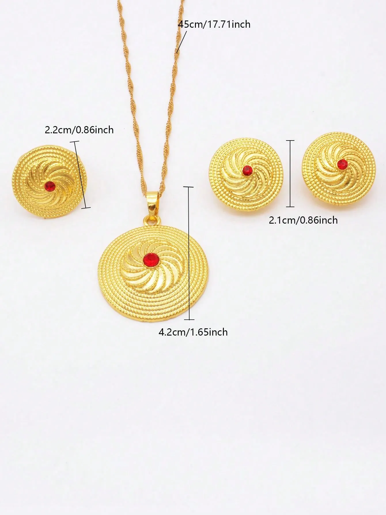 Nigeria Gold Plated Jewelry Sets Wedding Gifts Bridal Necklace Earrings Ring Pendant Dubai Luxury Jewellery Set For Women