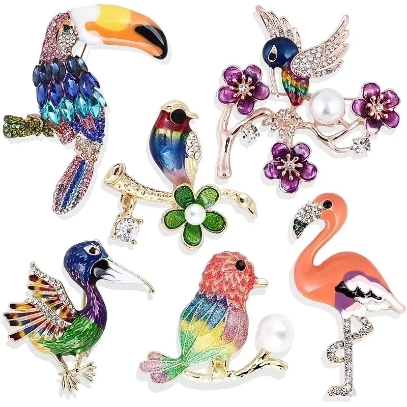 Original Design Pin Animal Alloy Gold Plated Silver Plated Rhinestones Kid'S Brooches