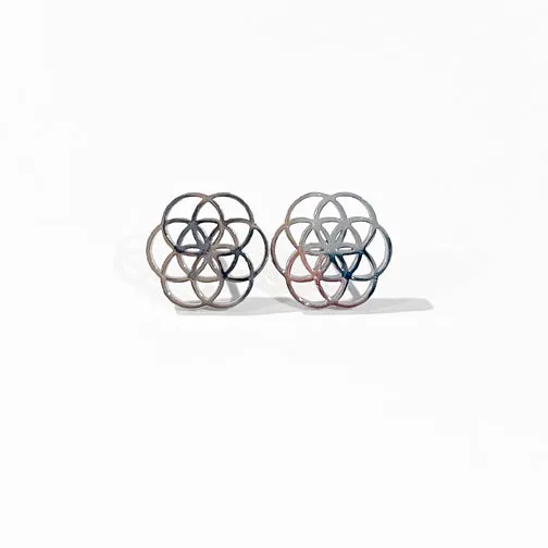 Ornate Patterned Stud Earrings (ROSE GOLD, GOLD OR SILVER)