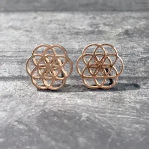 Ornate Patterned Stud Earrings (ROSE GOLD, GOLD OR SILVER)