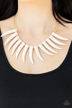 Paparazzi Necklace ~ Tusk Tundra - White