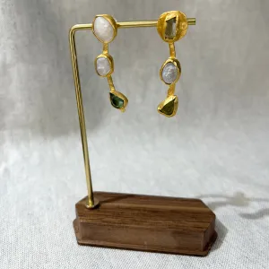 Pearl & Tourmaline Earrings