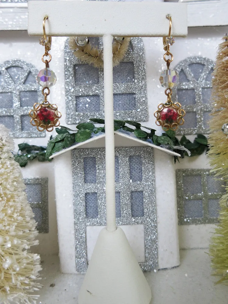 Petit Point Rose Earrings