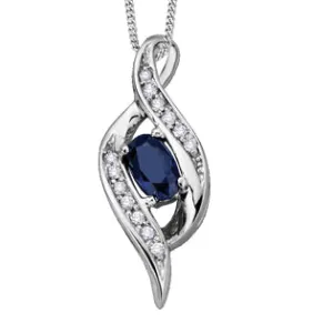 "SIMMY" SAPPHIRE & DIAMOND PENDANT