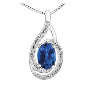 "STELLA" SAPPHIRE & DIAMOND PENDANT