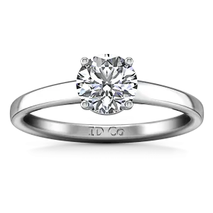 Round Diamond Solitaire Engagement Ring Nuovo 14K White Gold