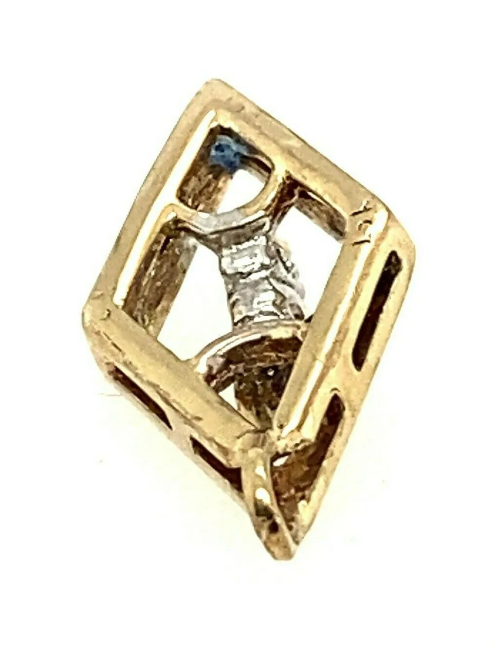 Sapphire 9ct Yellow & White Gold Pendant