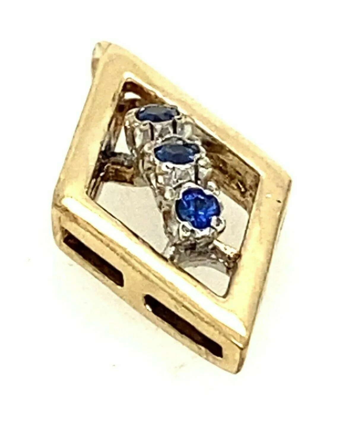 Sapphire 9ct Yellow & White Gold Pendant