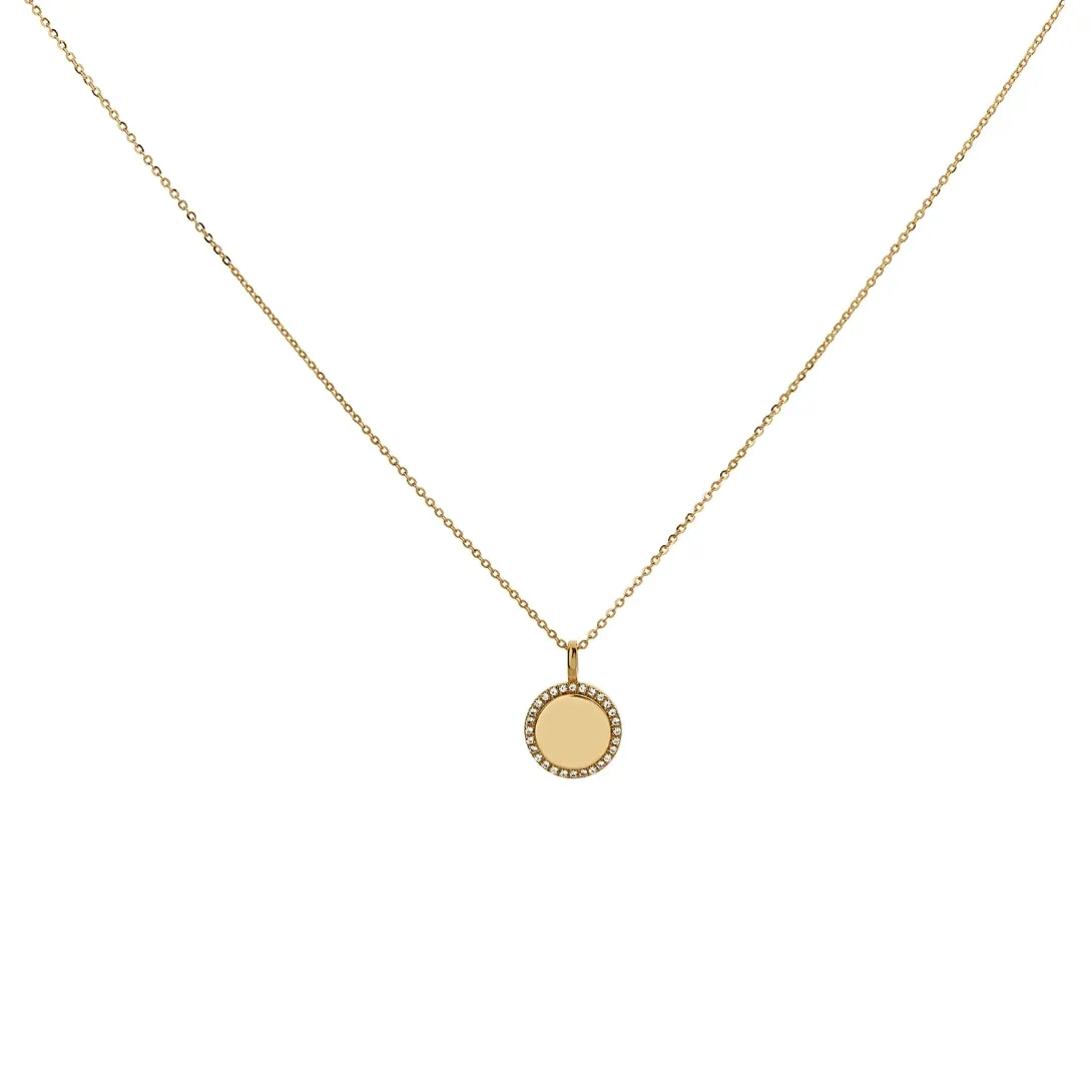 Sapphire Disc Necklace