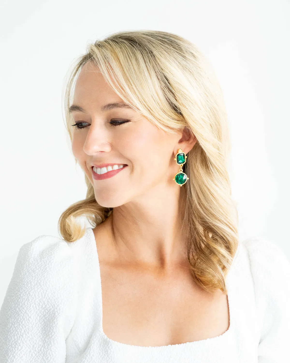 Susan Shaw Cosmopolitan Earrings - Evergreen