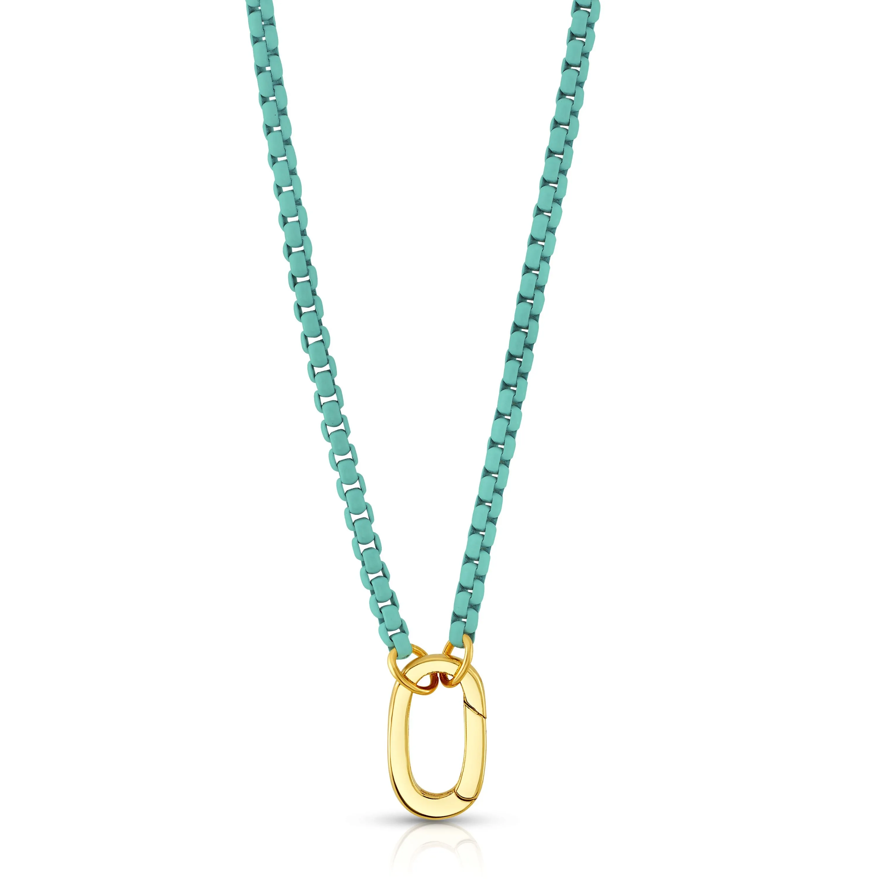 TURQUOISE ENAMEL CONNECTOR NECKLACE