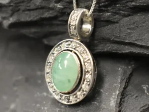 Victorian Emerald Pendant - Genuine Emerald Necklace - Green May Birthstone Pendant