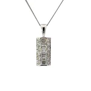 Vintage Baguette Diamond Pendant