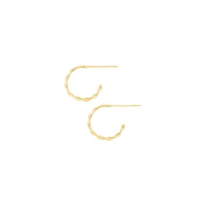 Wave Hoops - 14K Gold