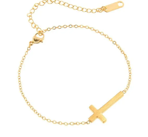 Women's Cross Bracelet <br> Sideways Cross