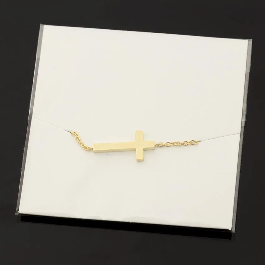 Women's Cross Bracelet <br> Sideways Cross