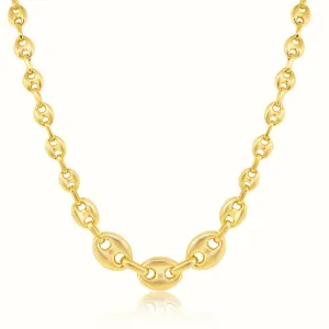 Women's Vermeil Tapered Puff Chain