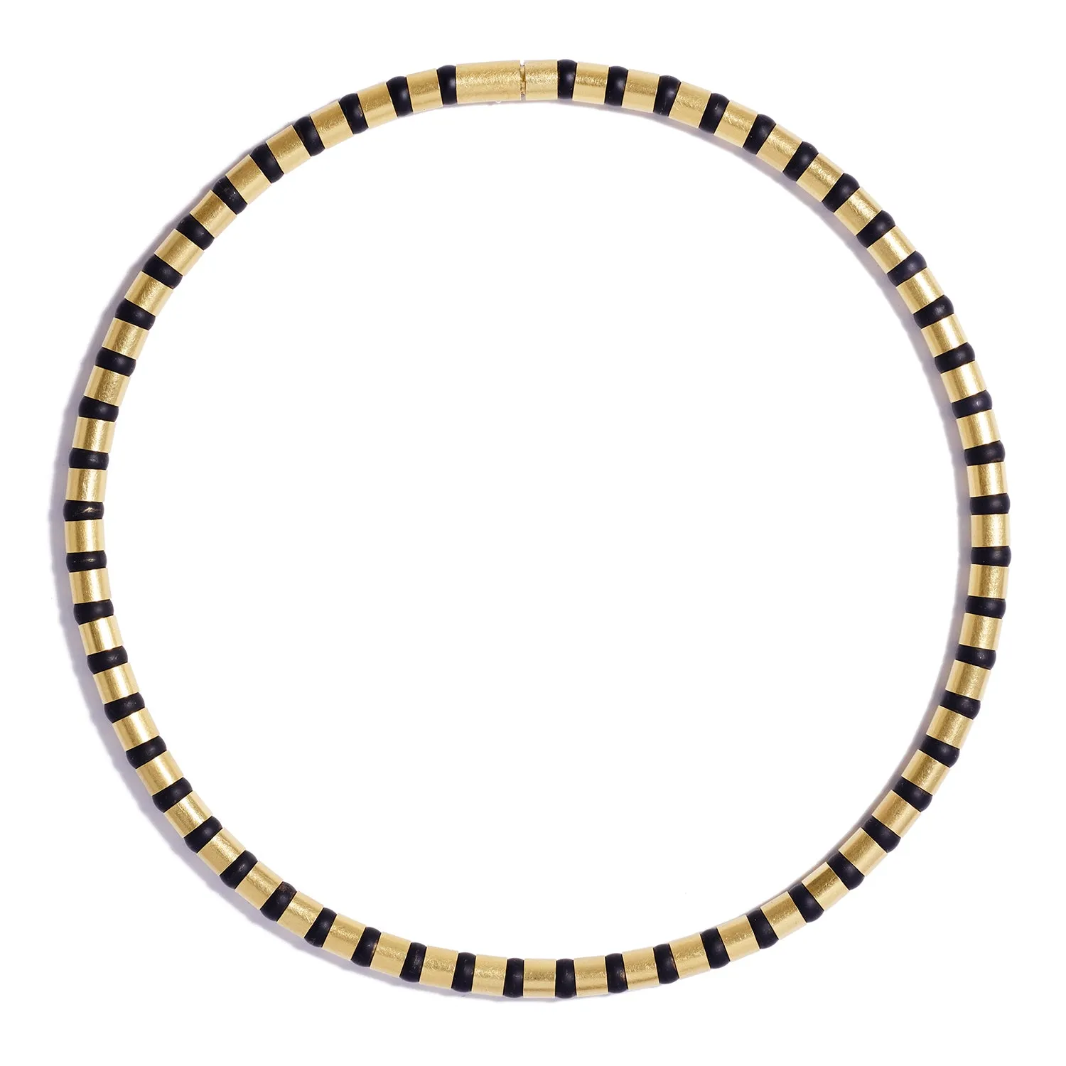 Yellow Gold Collier~8mm Onyx