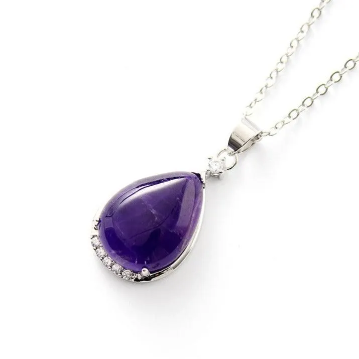 'Yuwin' Amethyst & Rhinestones Necklace